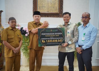 Pemkab Nagan Raya Terima Dividen Rp1,63 Miliar dan Dana Zakat Rp400 Juta dari Bank Aceh Syariah