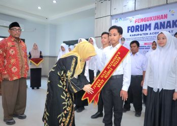 Pengurus Forum Anak Aceh Barat Periode 2026–2028 Dikukuhkan