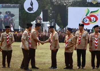 Sekda Aceh Terima Lencana Melati, Penghargaan Tertinggi Gerakan Pramuka