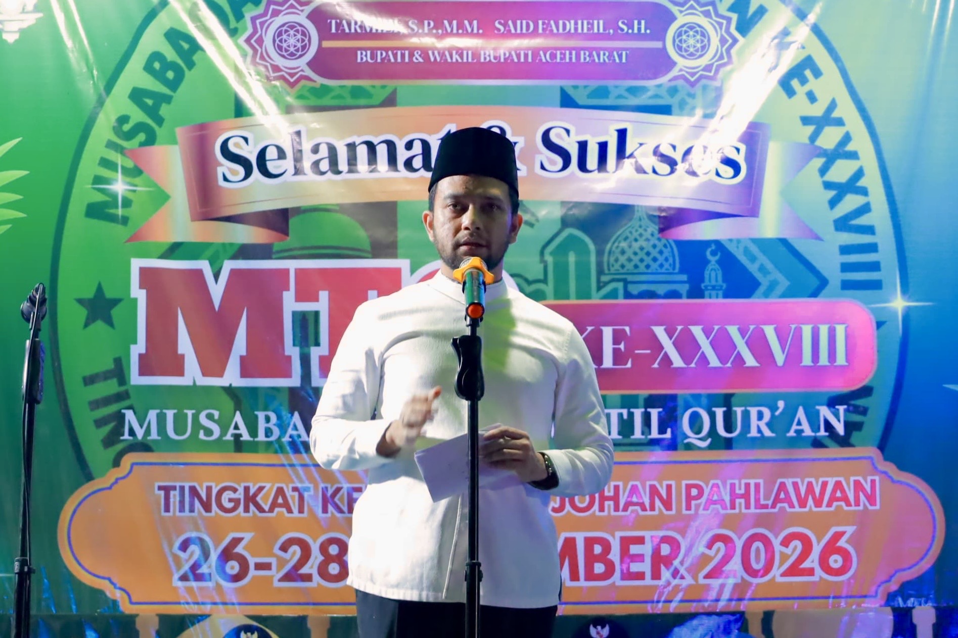 MTQ ke-38 Resmi Dibuka, Said Fadheil Dorong Maghrib Mengaji di Aceh Barat