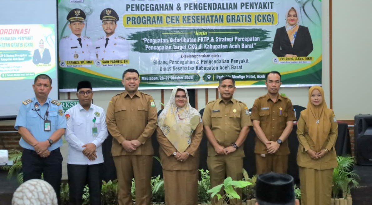 Capaian CKG Baru 11,91 Persen, Pemkab Aceh Barat Perkuat Koordinasi